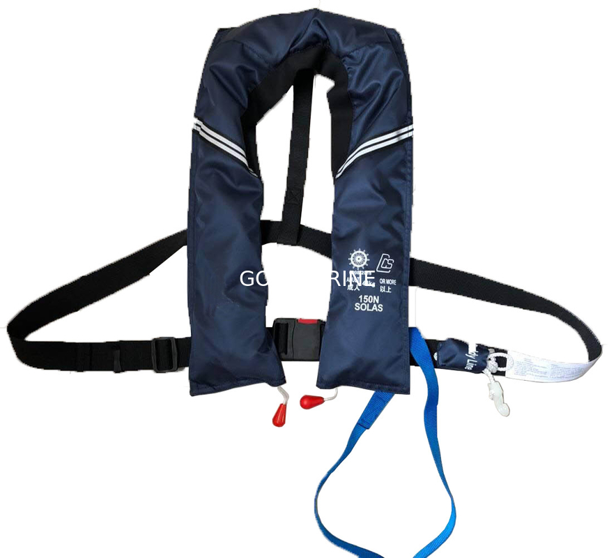 CCS, EC, MED Approved SOLAS 150N Manual/Automatic Inflating Double Chamber Inflatable Life Jacket
