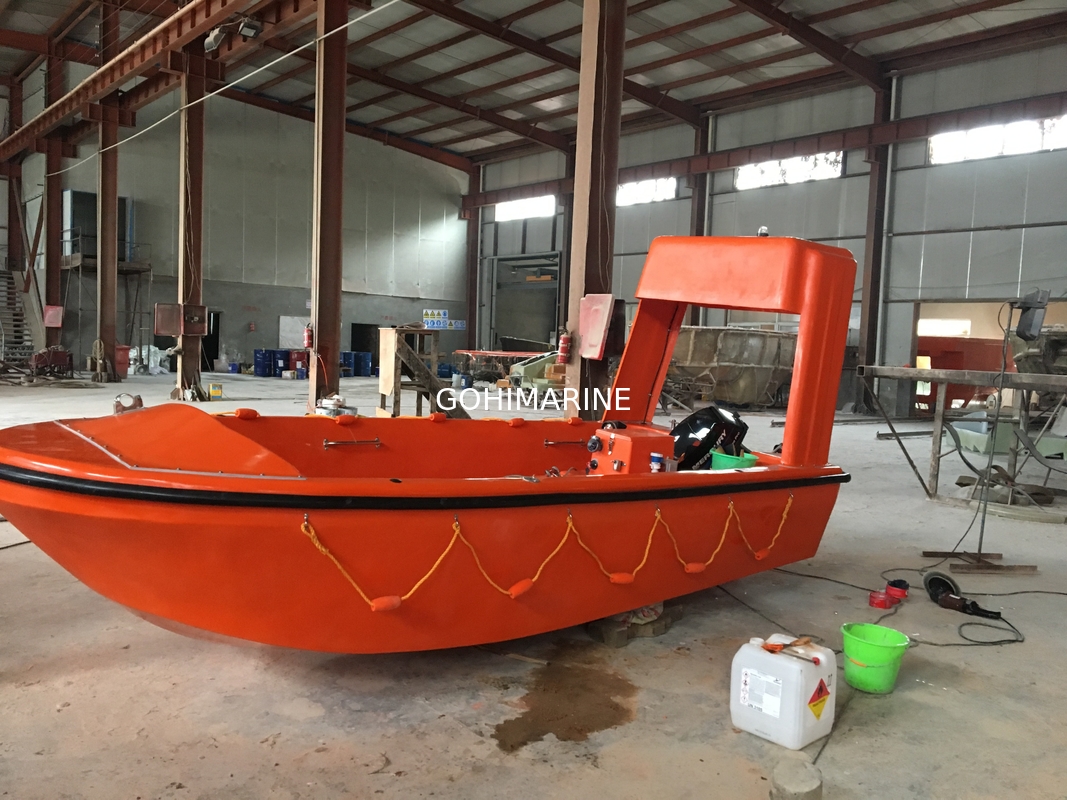 CCS, BV, ABS, DNV-GL, EC, MED Approved SOLAS 6 Persons Rigid Rescue Boat With Davit