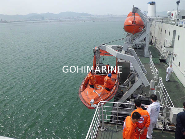 IACS Approved SOLAS 30KN Electric, Hydraulic "A" Type Davit For Fast Rescue Boat